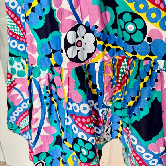 J Crew Ratti Kaleidoscope Floral Tiered Maxi Apron Dress - Picture 7 of 11